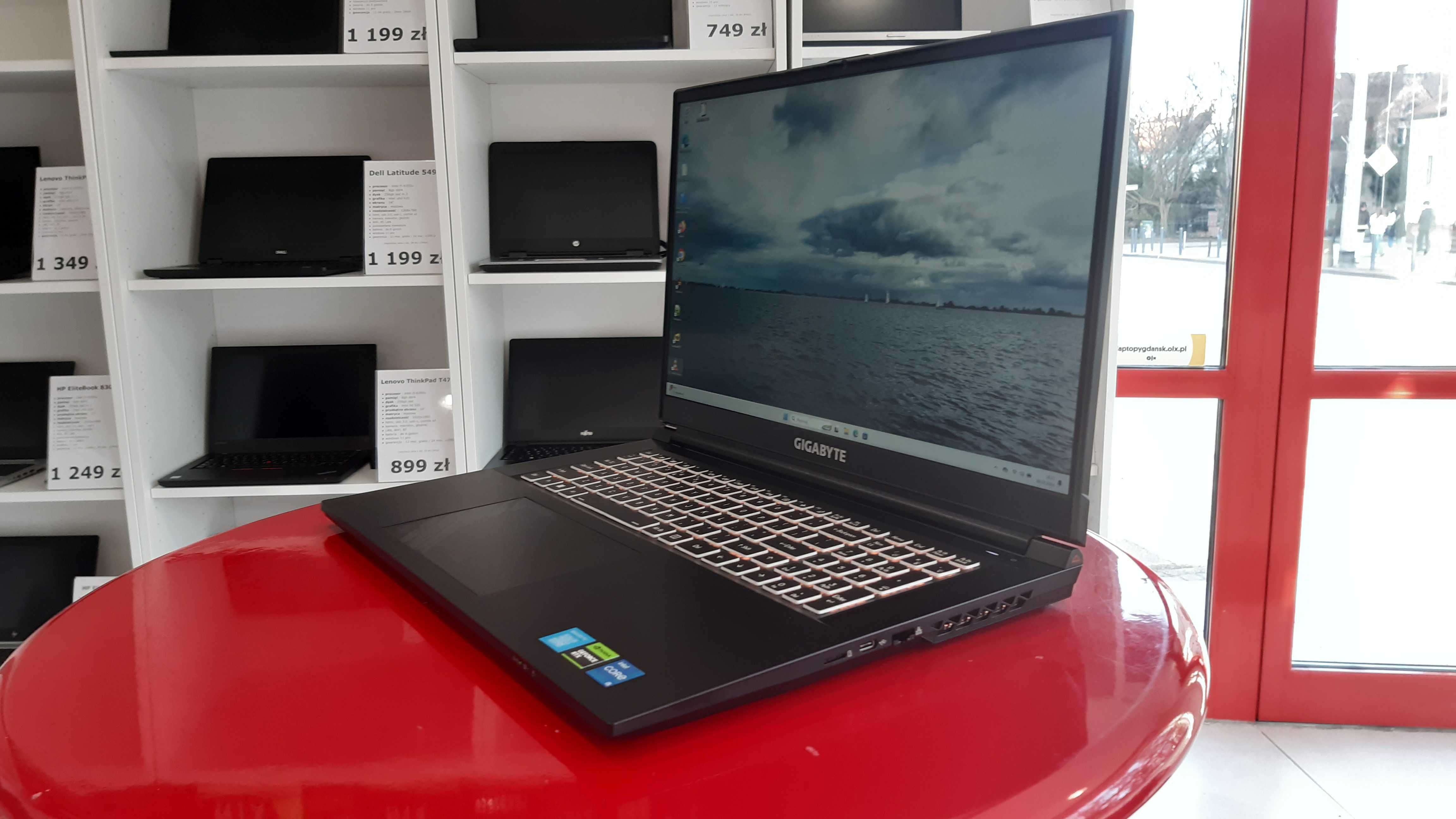 Nowy Laptop Gamingowy Gigabyte i5-12500f 16GB/512SSD RTX4050 FV Raty0%