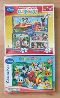 Puzzle zestaw 5 układanek mickey mouse