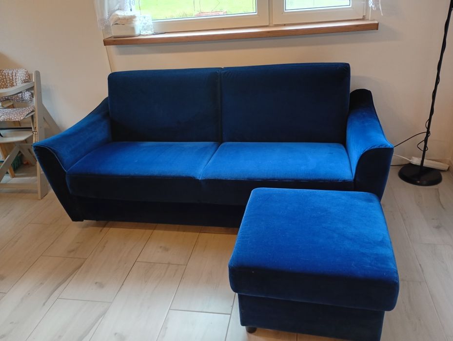 Kanapa/sofa Emma Agata meble. Stelaż włoski.+ pufa ze schowkiem gratis