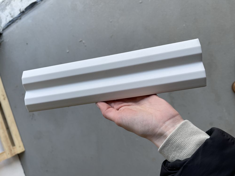 Wow Stripes Ice White Matt 7,5x30 cegiełka trójwymiarowa białe płytki
