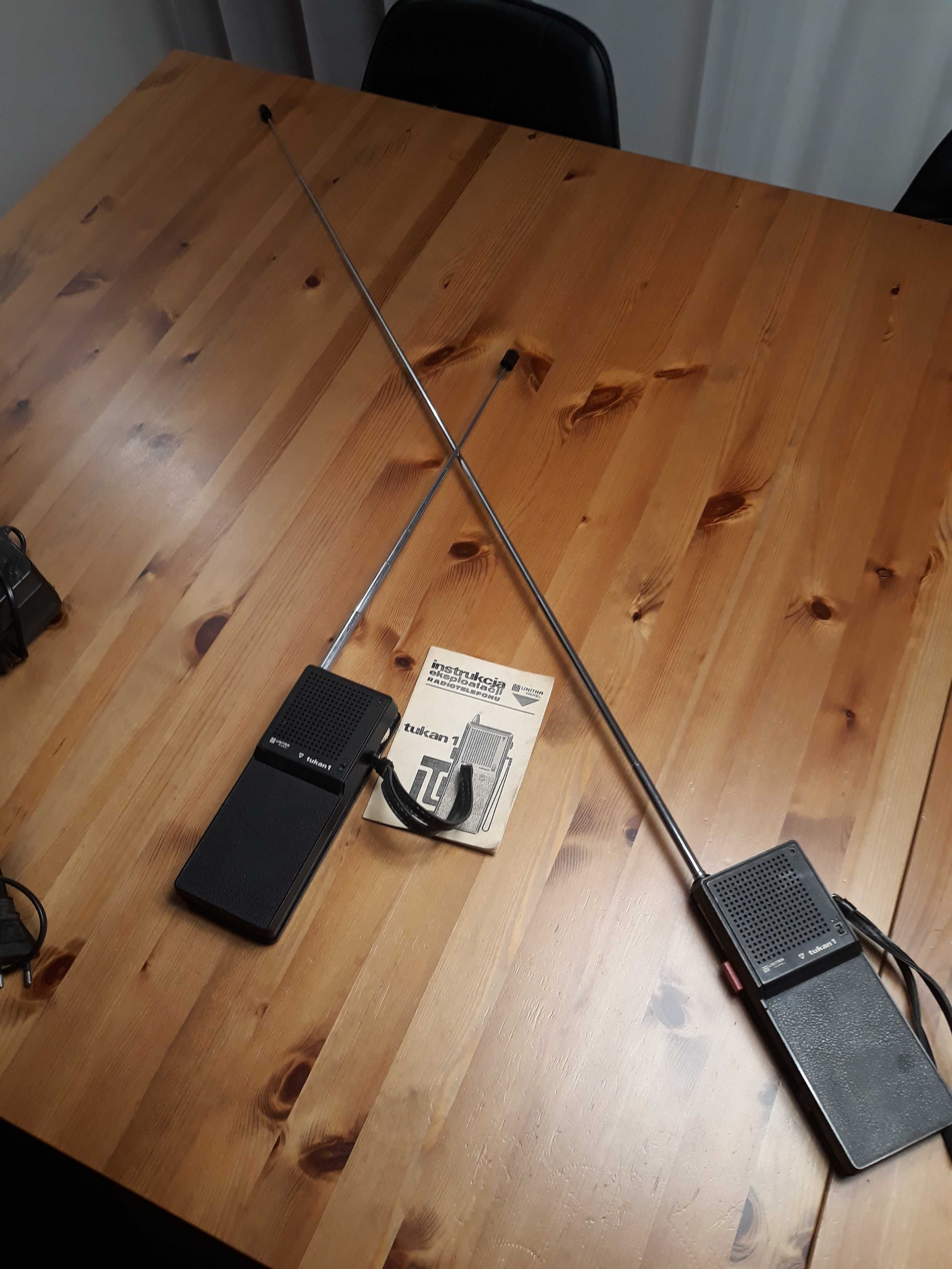 Radiotelefon TUKAN 1, krótkofalówka, Walkie Talkie, zabytek PRL