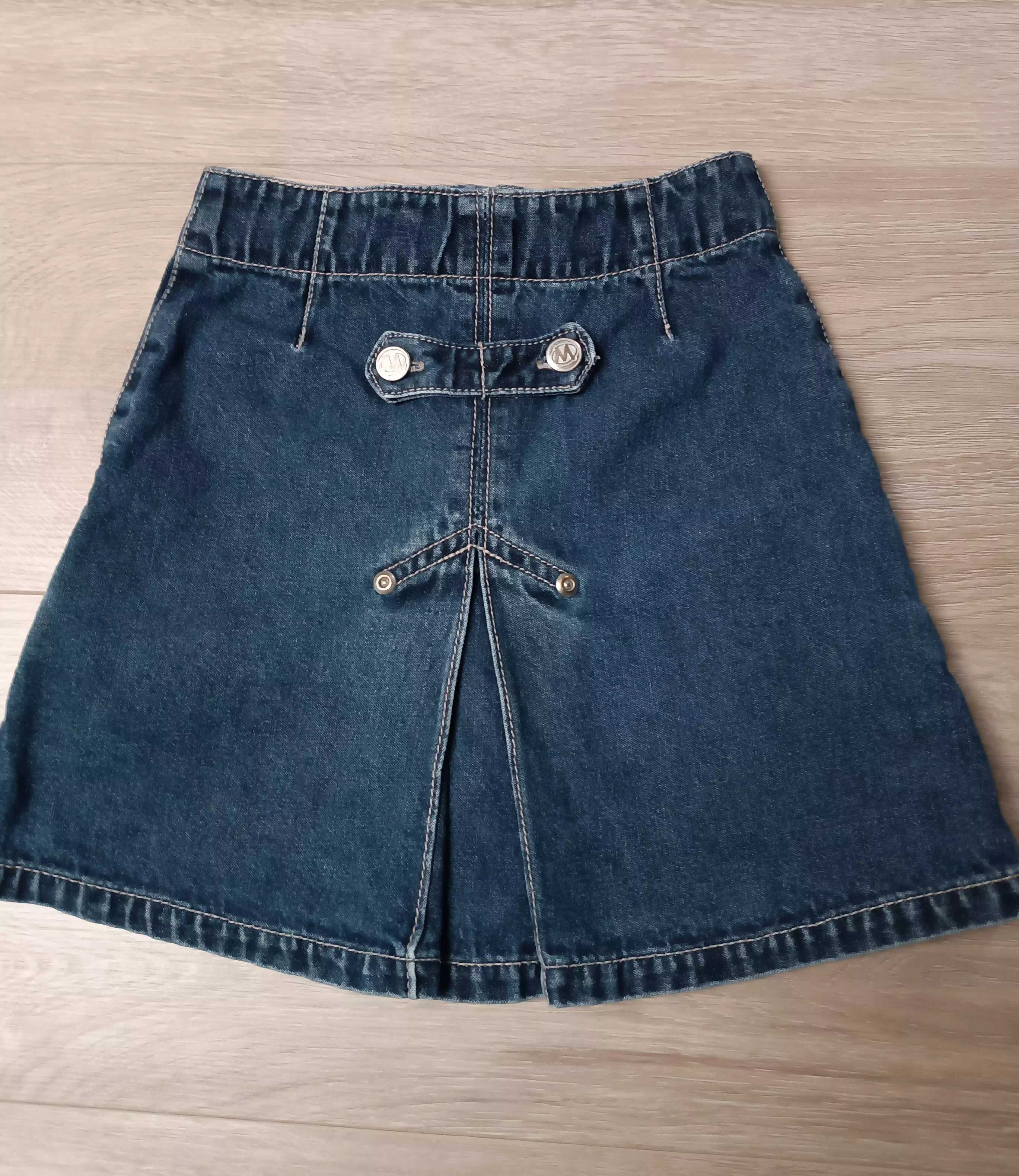 Spódniczka granatowy jeans suwaki kieszonki 'Me too' 98