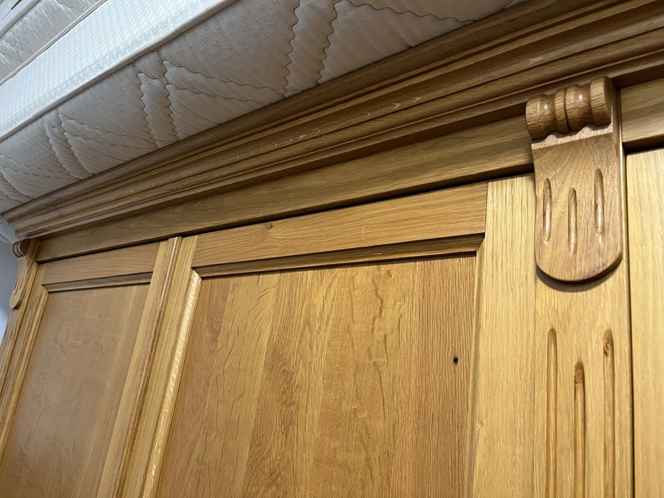 Szafa trzydrzwiowa drewniana dębowa jasny dąb elegancka FV DOWÓZ