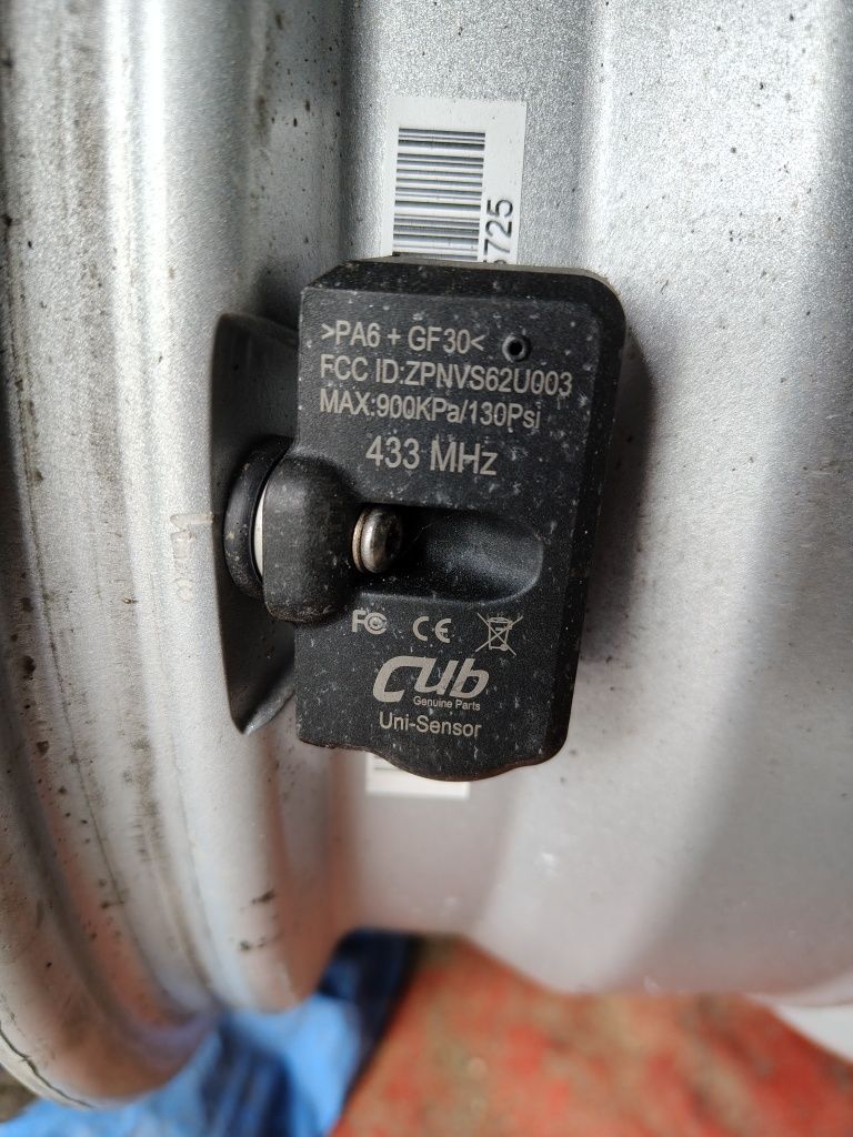 Alufelgi 16 5x114,3 czujniki tpms Mitsubishi asx