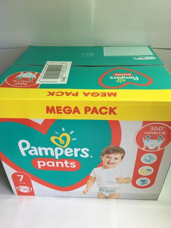 Подгузники-трусики Pampers Pants Размер 7, 74 шт