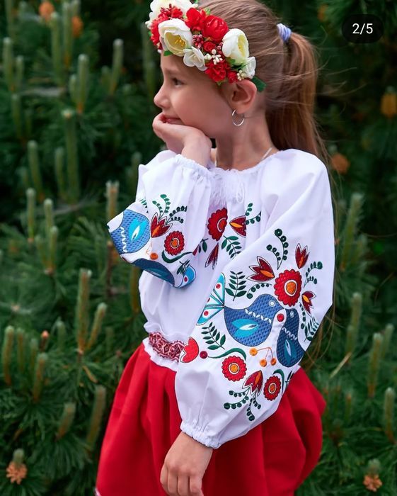 Вишиванка+спідничка, костюм 128 р.