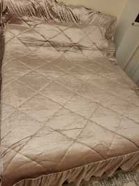 Narzuta na łóżko 140x200 z włoskiego weluru  pikowana