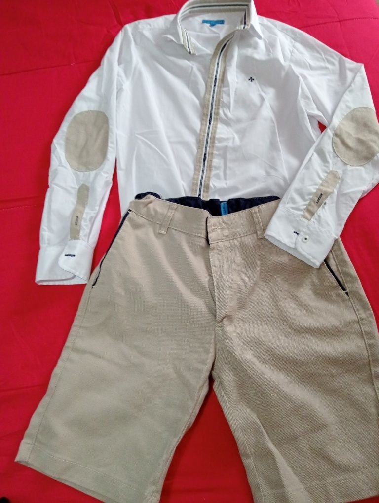 Calção e camisa.usado só um dia num batizado.