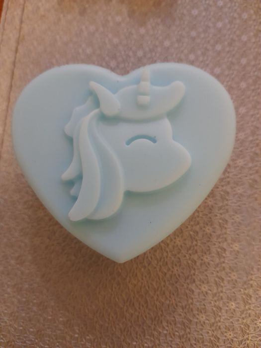 Duże Mydełka serce z jednorożcem