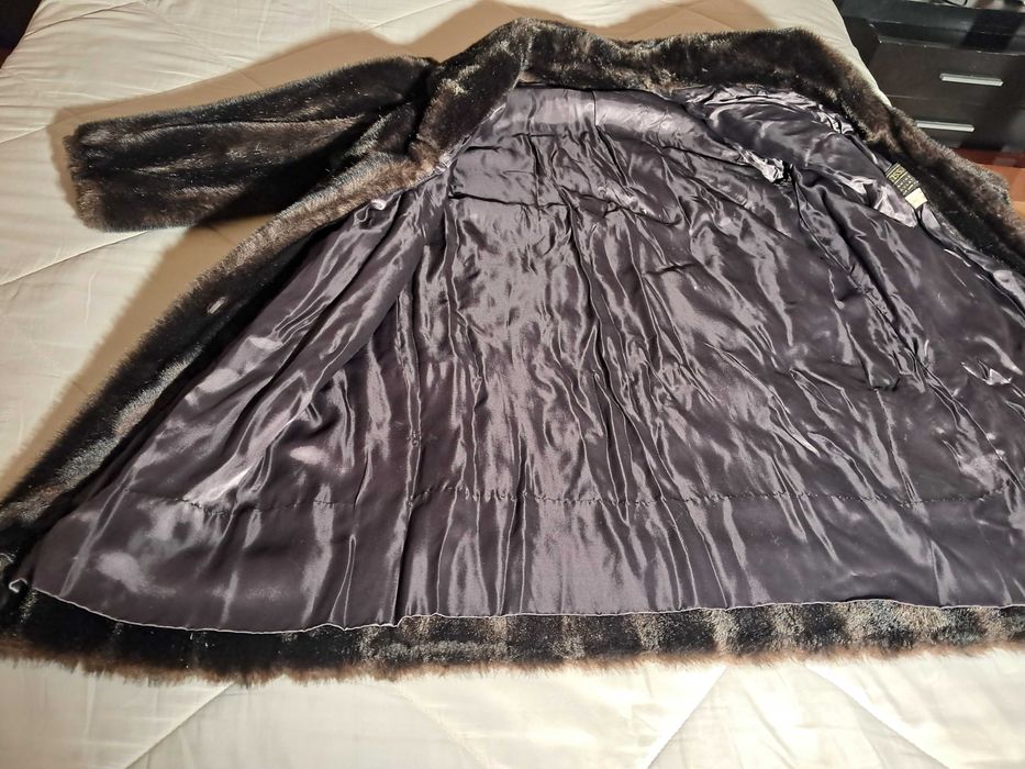 Casaco longo de inverno vintage anos 60 Tissavel França