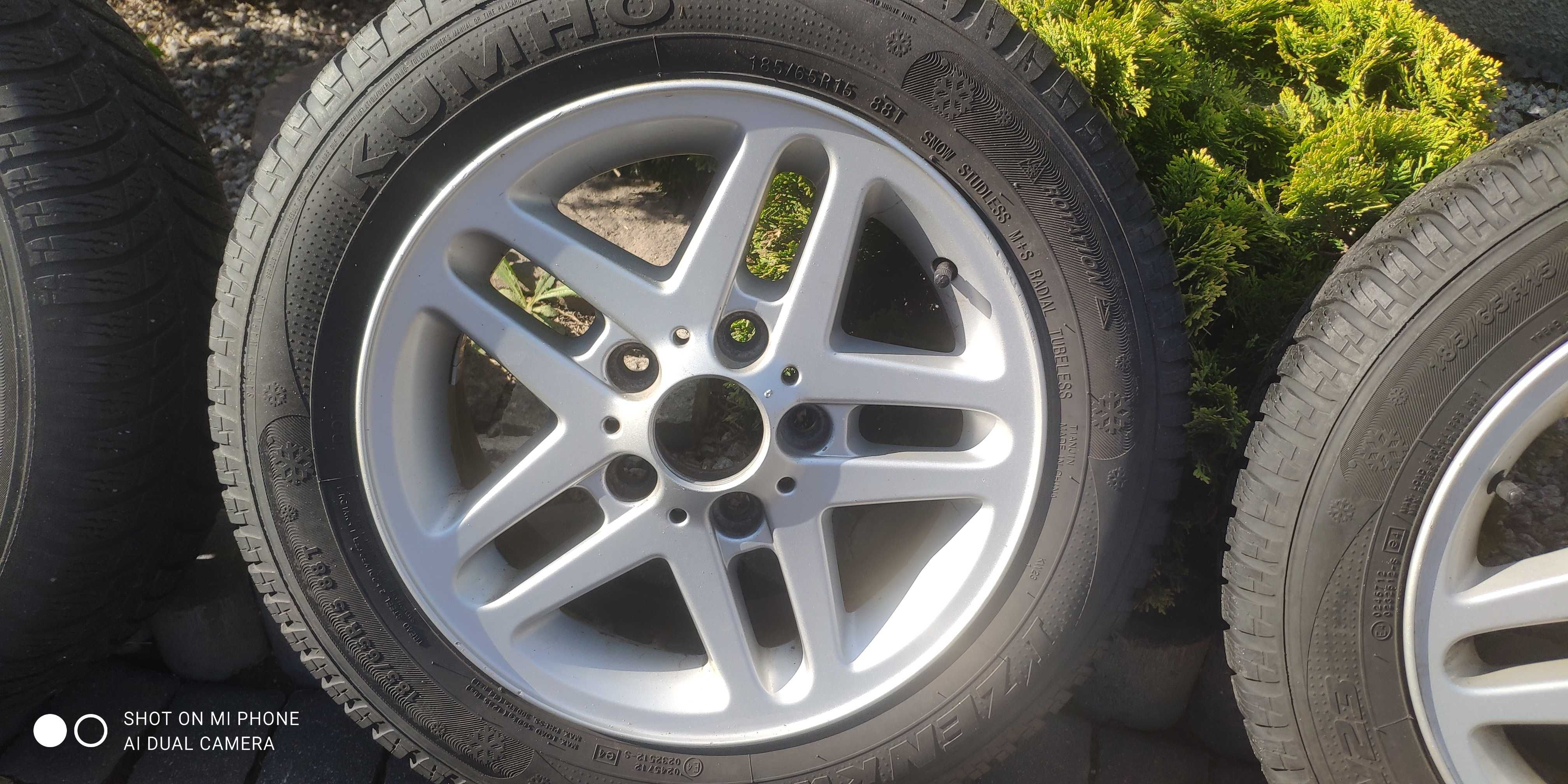 Koła 5x120 BMW 15" alusy 185/65R15 komplet 4szt OEM felgi retro ładne