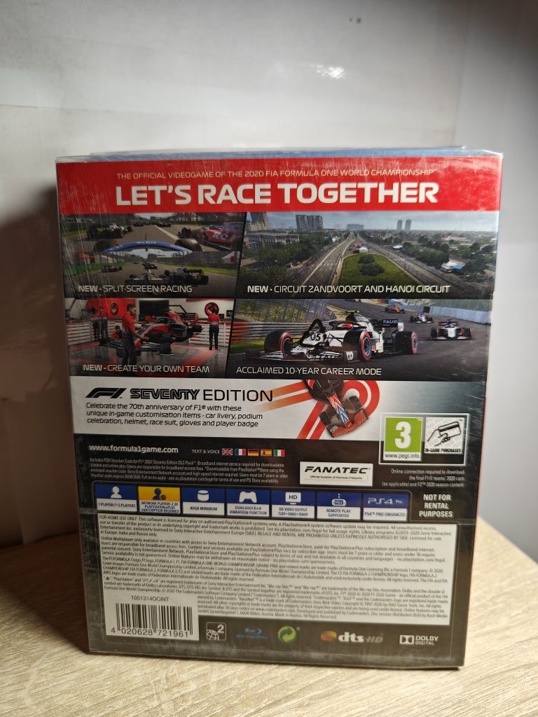 PS4 F1 2020 Seventy Edition PL NOWA