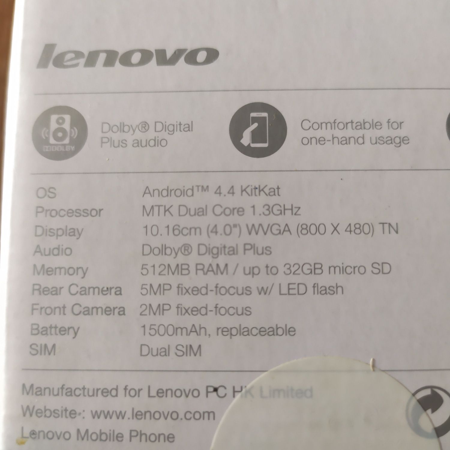 Смартфон Lenovo A319