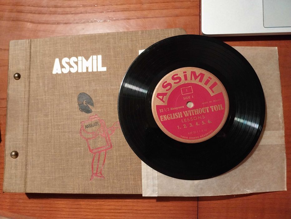 Curso inglês para franceses em discos de vinil