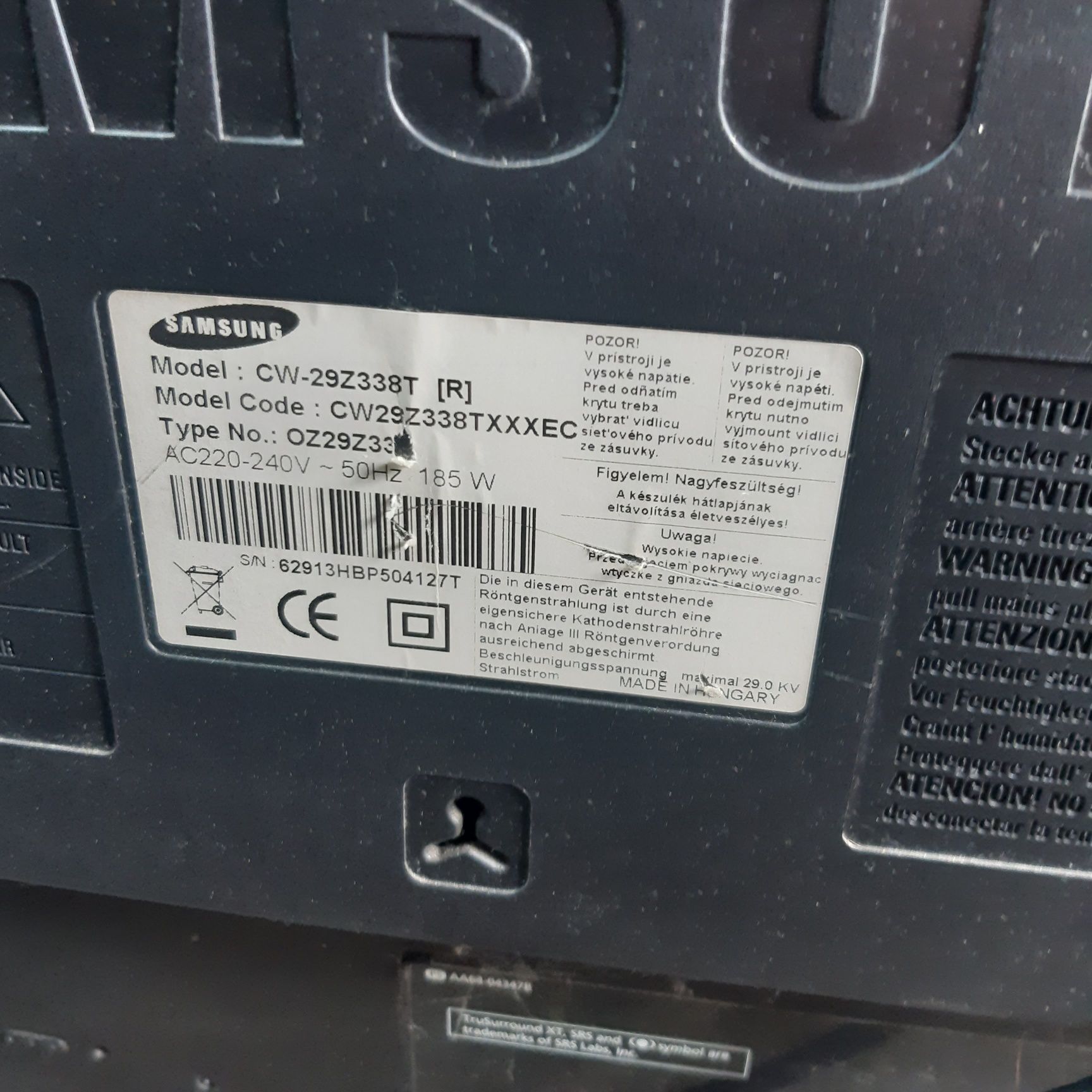 Telewizor Samsung 29' plus magnetowid Toshiba