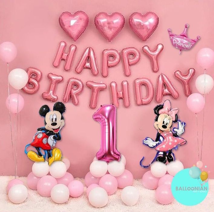 Фотозона Барби пони єдинороги Соник Микки Маус на день рождения 2 3 4