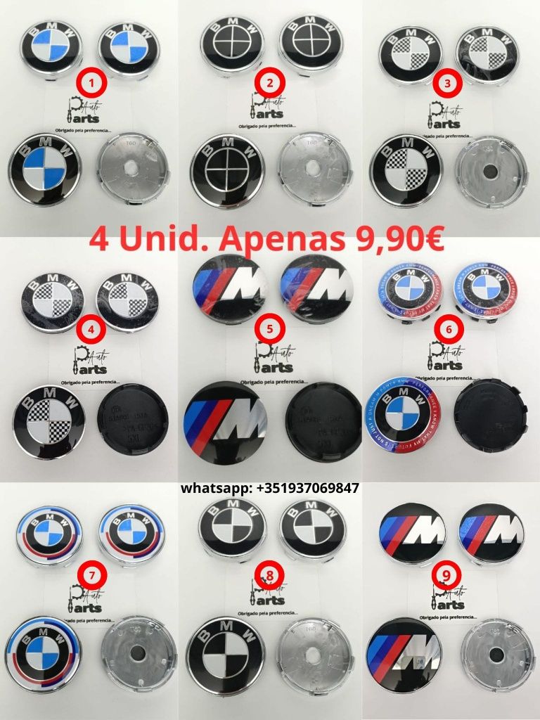 Centros de jante BMW 56mm/60mm