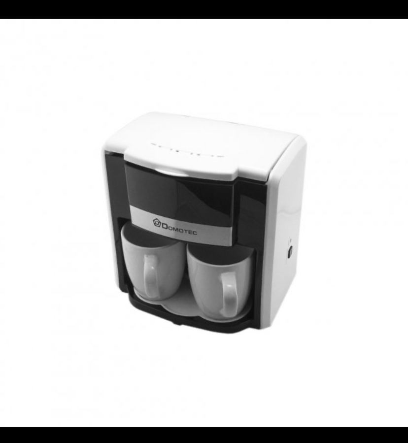Кофеварка Domotec MS-0706 с двумя чашками в наборе белая