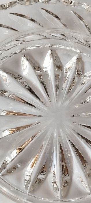 Szklana podstawka pod maselnicę (może być pod świecę)