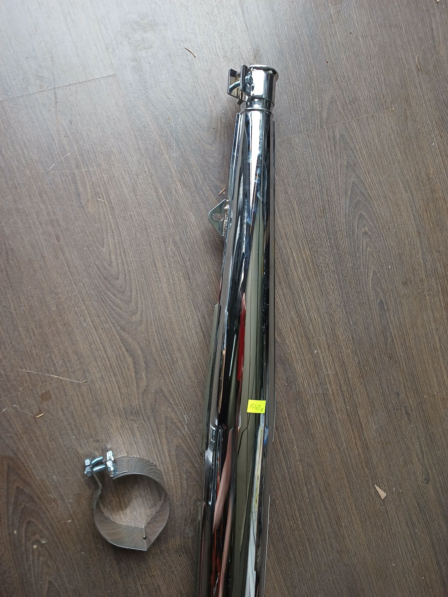 Nowy wydech tłumik WSK 175 chrom + obejma