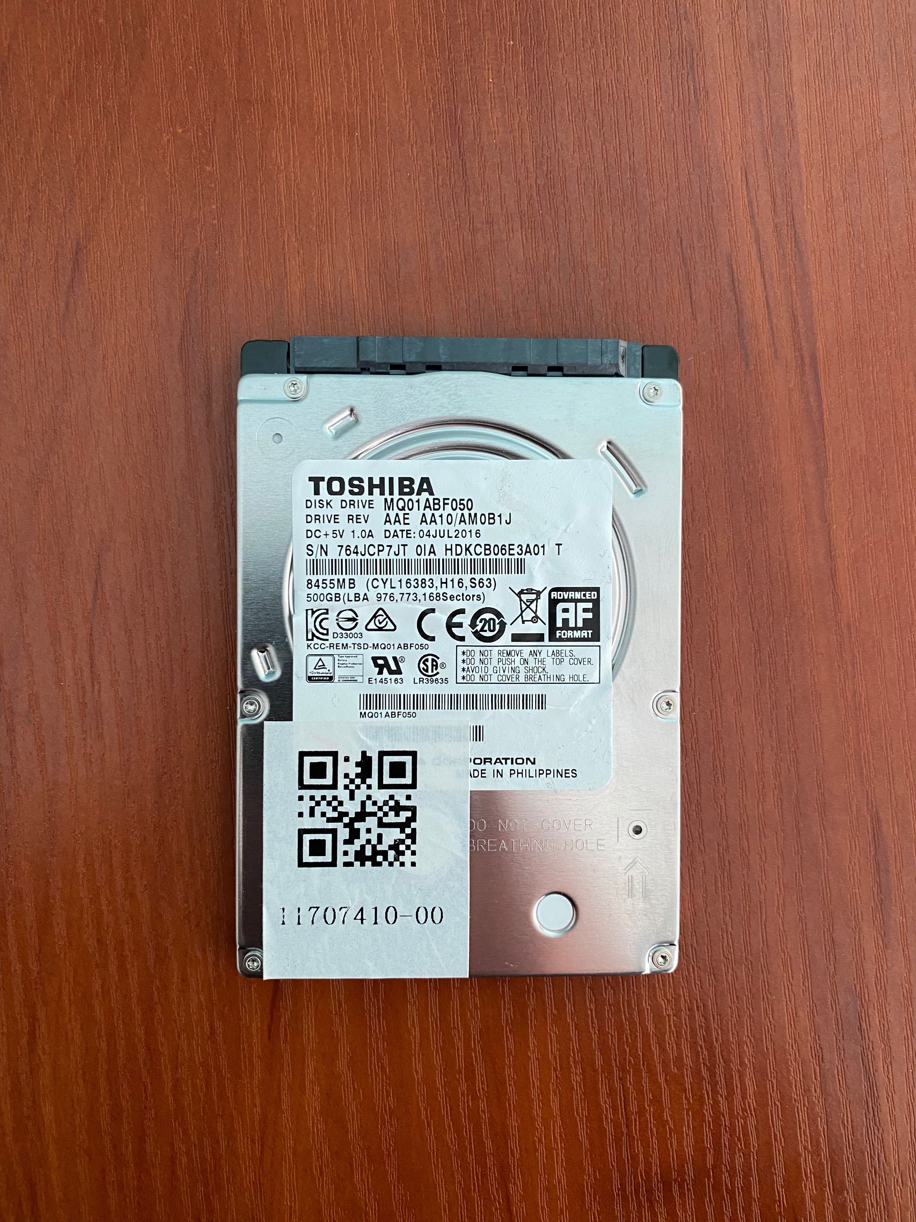 HDD жорсткий диск 2,5 форм-фактор Toshiba 500 Gb