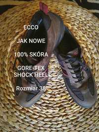 ECCO  Damskie buty sportowe trekkingowe, 100% Skóra, Rozmiar 38