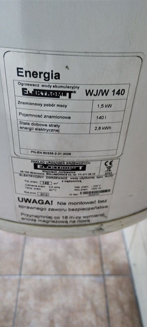 Terma elektryczna 140 l