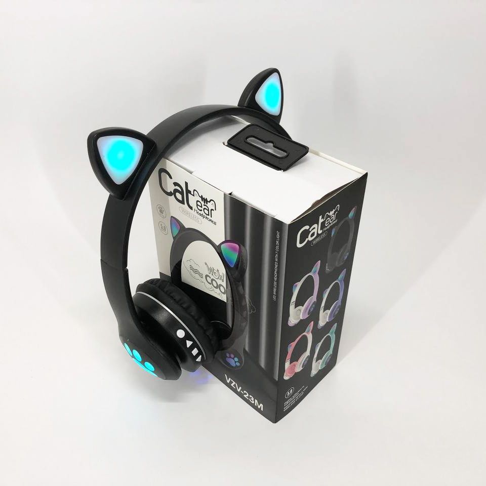 Бездротові навушники з котячими вушками та RGB підсвічуванням