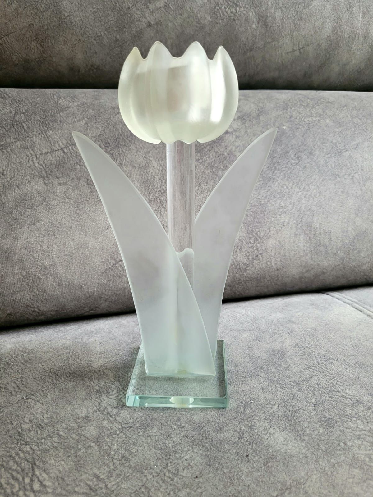 Świecznik formano szkło szronione 18cm