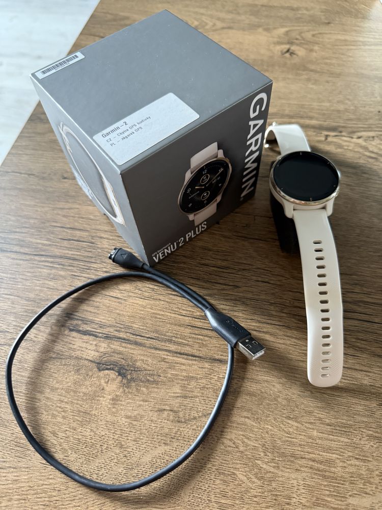Garmin Venu 2 Plus – smartwatch, stan bdb, dodatki!