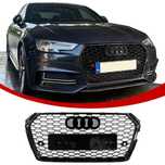 Audi A4 B9 Przednia Atrapa Chłodnicy Plaster Miodu Grill Czarny Połysk