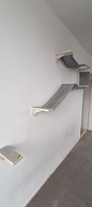 Dla Kota półki na ścianę z materialem komplet