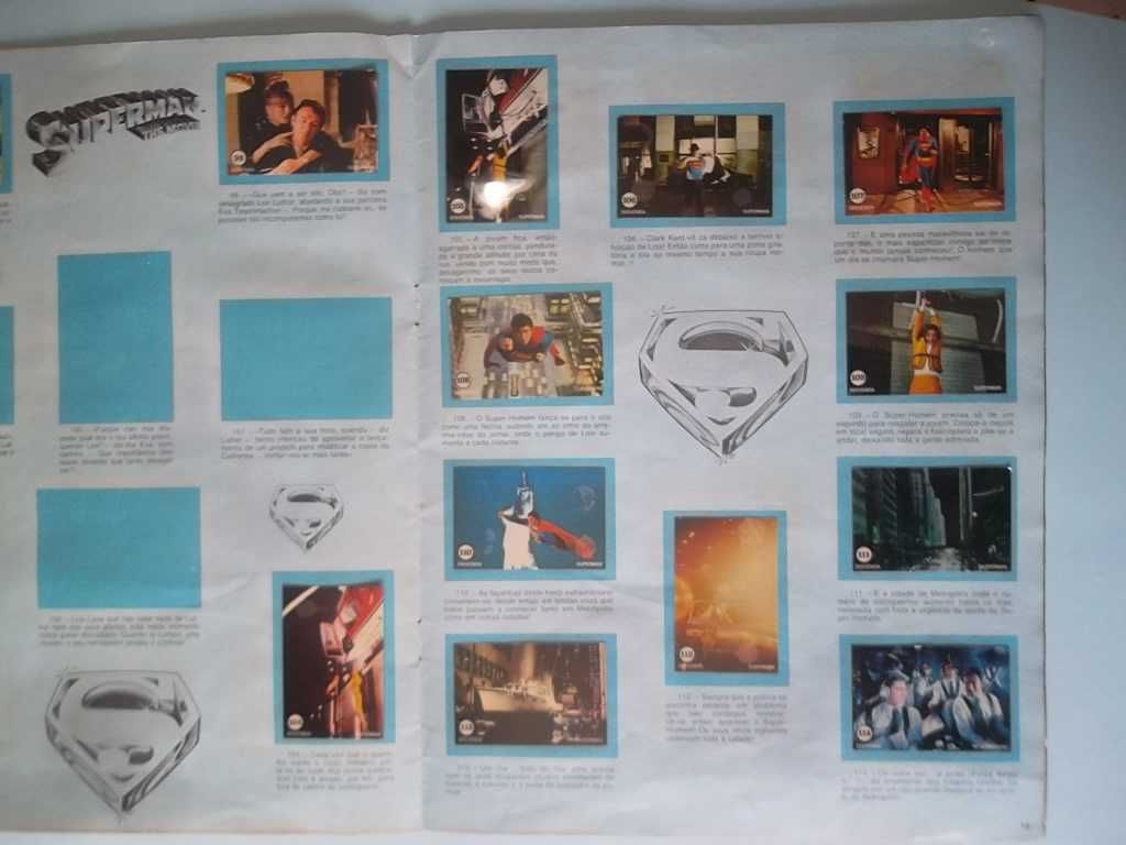 Caderneta de cromos SUPERMAN THE MOVIE edição portuguesa com poster