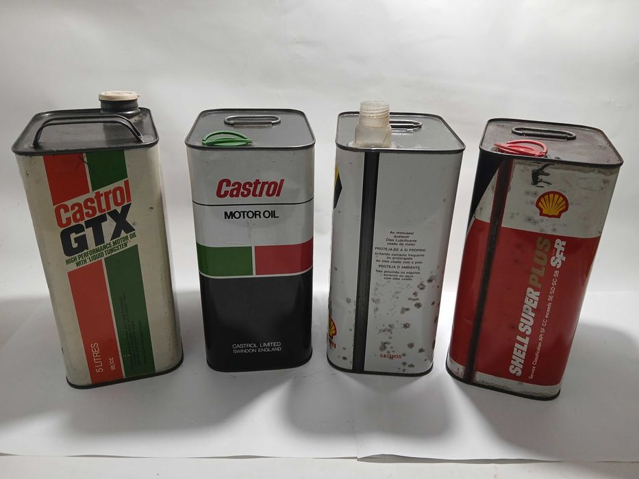Latas de oleo Antigas - Shell / Castrol
