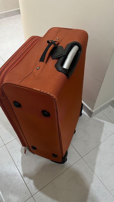 Mala laranja Dustin duas rodas viagem ou arrumação
