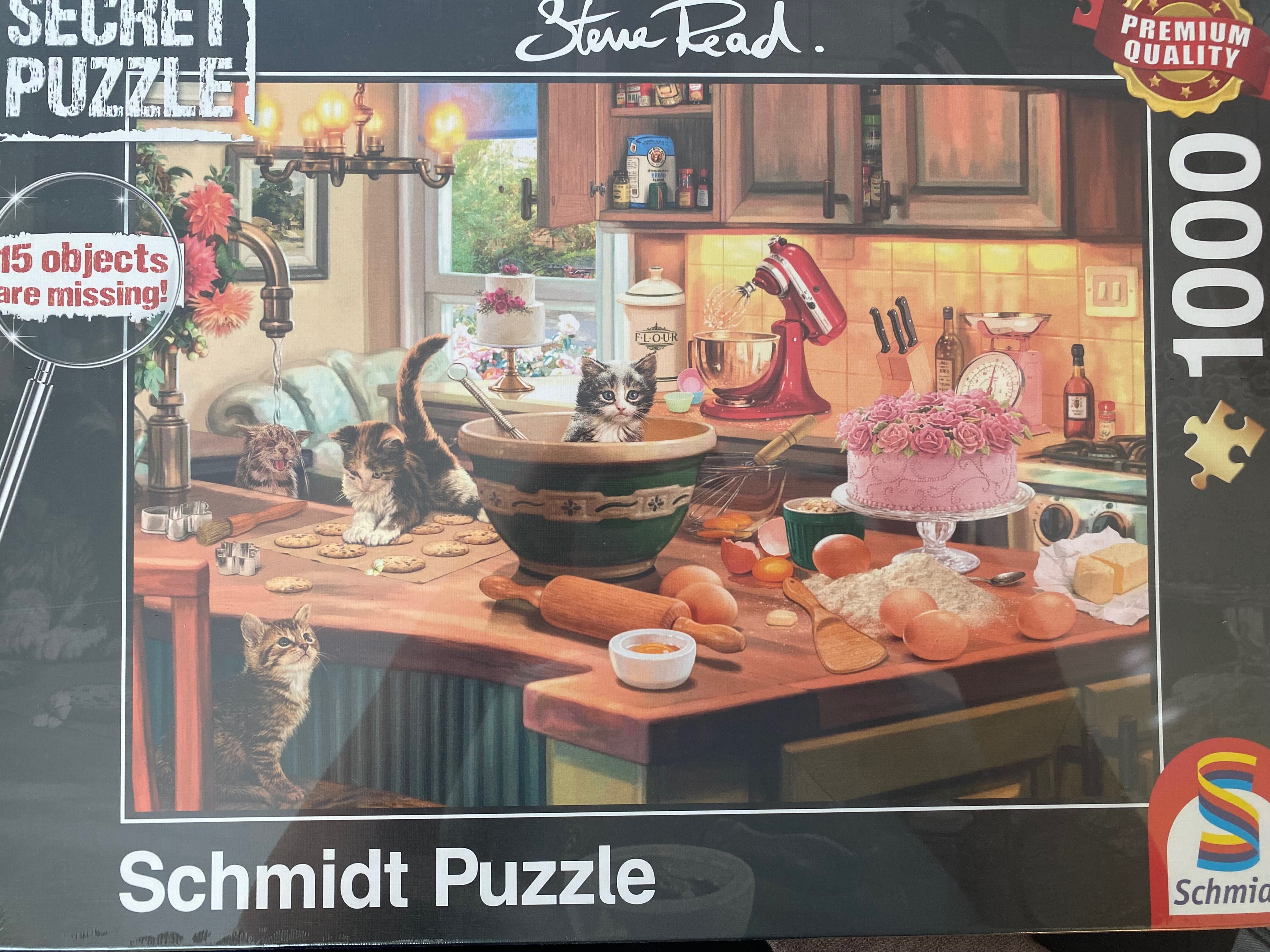 Secret puzzle przy kuchennym stole 1000el Steve Read Nowe!!!