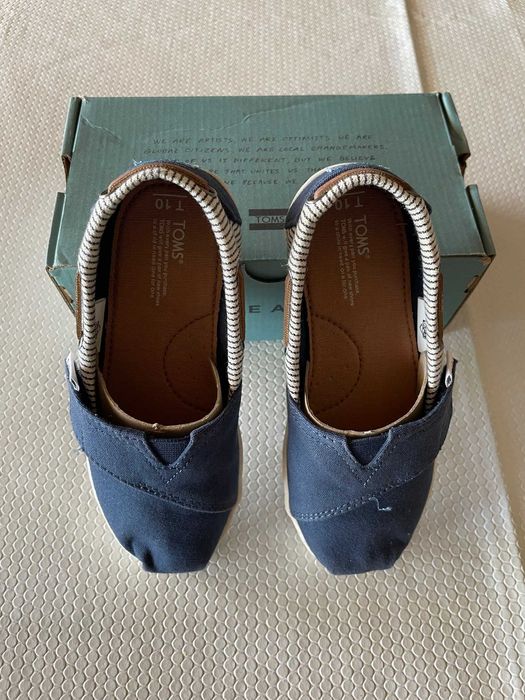 Sapatos Criança Toms Navy/Stripes