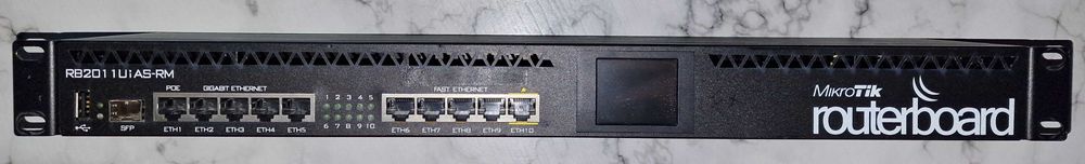 Маршрутизатор MikroTik RB2011UiAS-RM (5x1G, 5x100M, 1xSFP)