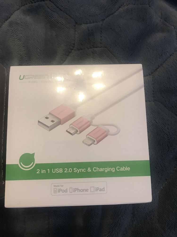 2 in 1 USB 2.0 Sync &Charging Cable