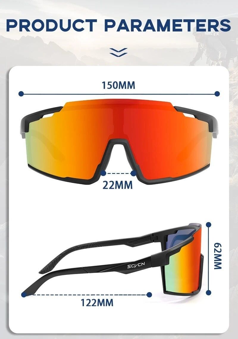 Okulary rowerowe SCVCN UV400 Vision TR-90 GREEN