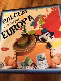 Gra planszowa palcem po mapie Europa