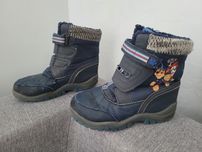 Buty zimowe, kozaki na rzep psi patrol wkładka 20cm