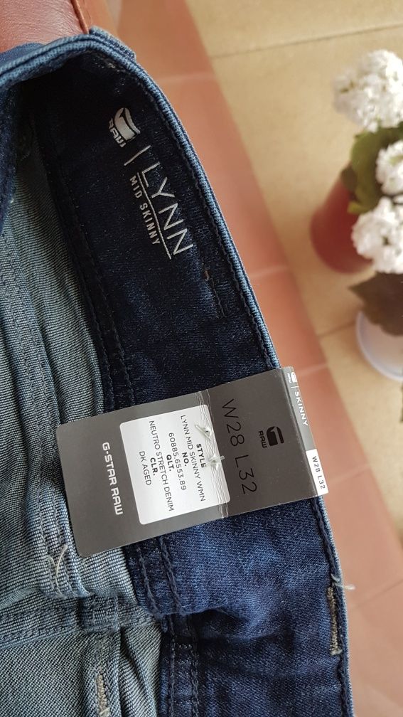 G-Star Raw Lynn Mid Skinny nowe z metką damskie spodnie W 28L 34