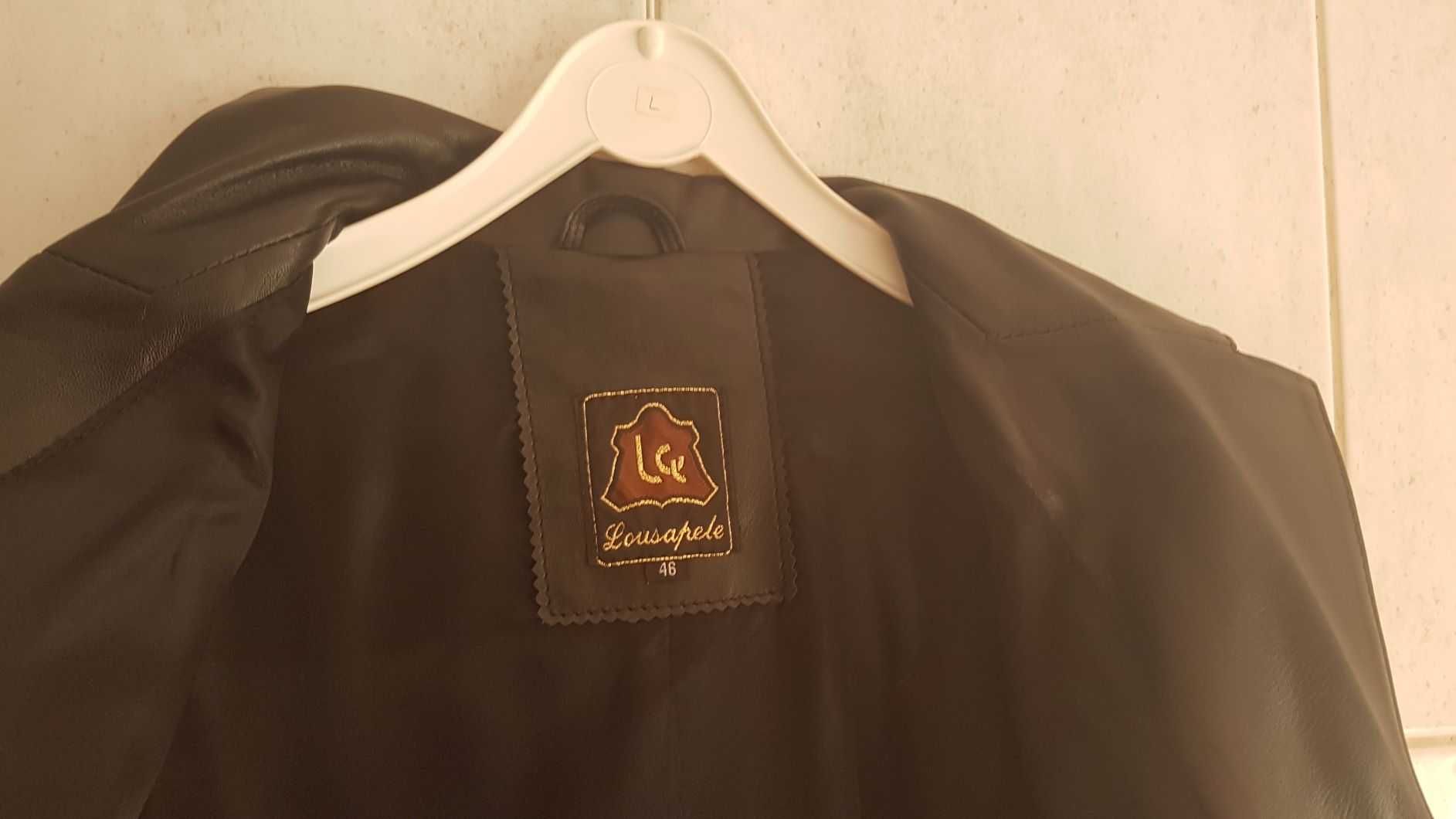 BLUSÃO Senhora PELE GENUINA MACIA TAM 46(M) veste bem o L é folgado