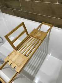 Бамбуковая полка на ванную деревянный столик
