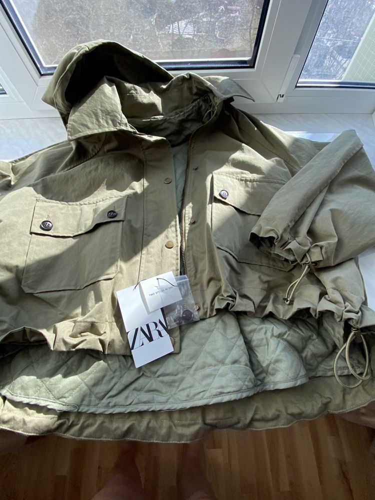 Куртка Зара Zara камуфляжная с подкладкой