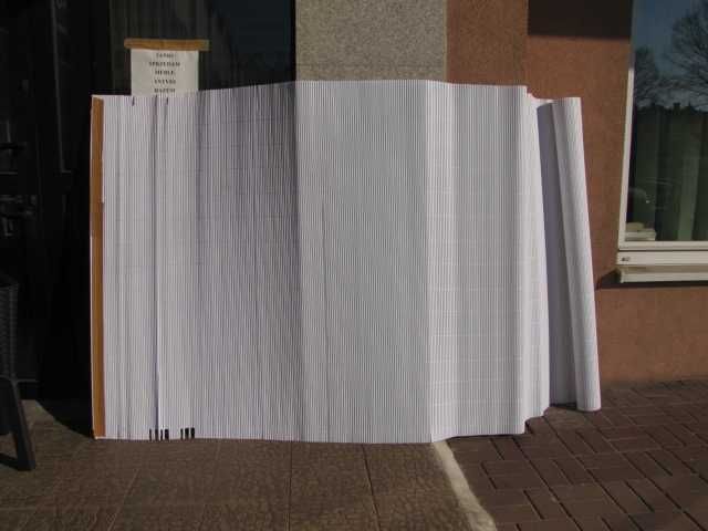 Osłona na płot balkon barierkę TENAX Colorado 1,50 x 5 m biała
