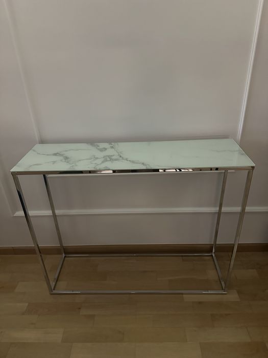 Konsola glamour szklany blat