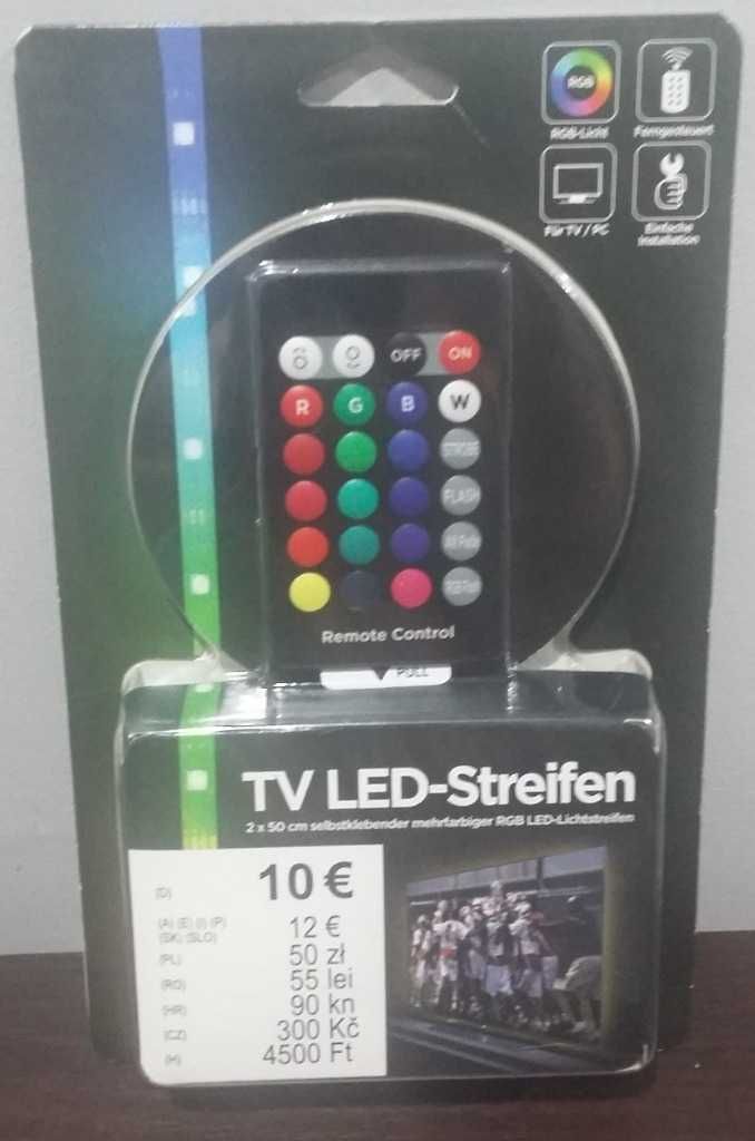 TV led rgb 2x50 cm Pilot /kabel usb