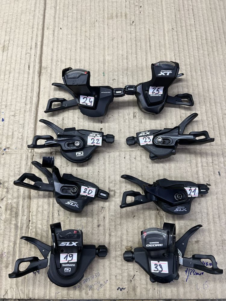 Перемикачі/переключатели/манетки Shimano/Acera/Alivio/Deore/SLX/Xt